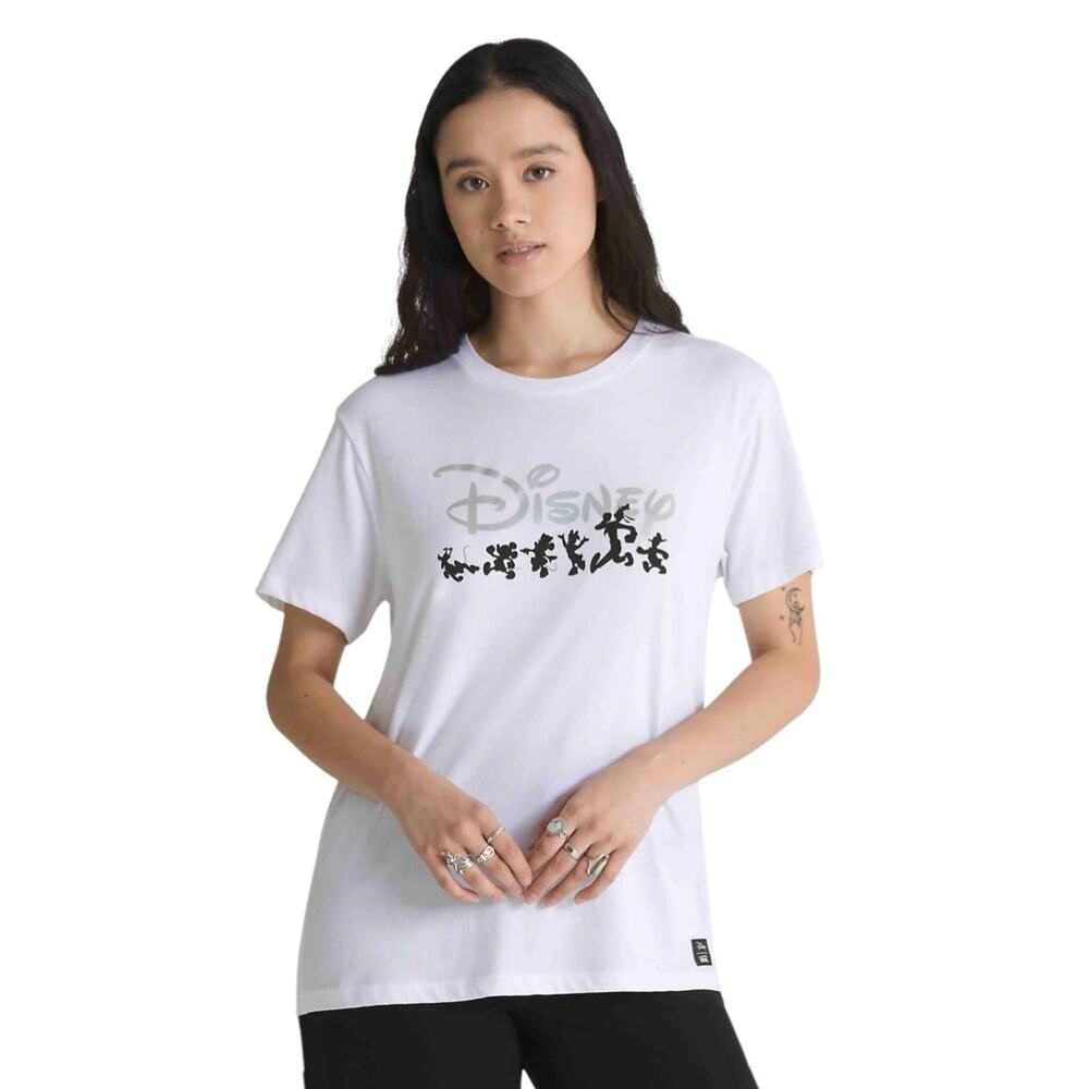 VANS Disney Club 100 BFF SS White Graphic Women's T-Shirt Size S - NEW WITH TAGS